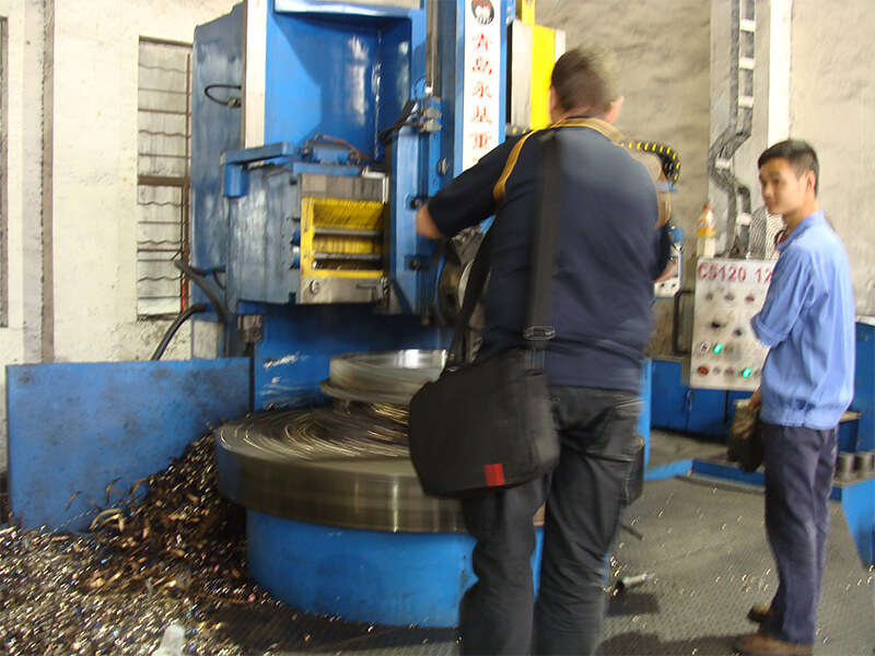 Customer visting factory